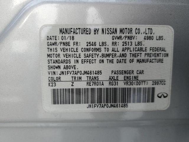 2018 Infiniti Q50 Red Sport 400 VIN: JN1FV7AP0JM461485 Lot: 51379124