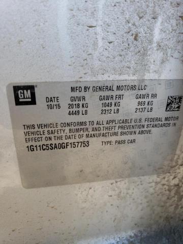 2016 Chevrolet Malibu Limited Lt VIN: 1G11C5SA0GF157753 Lot: 49918824