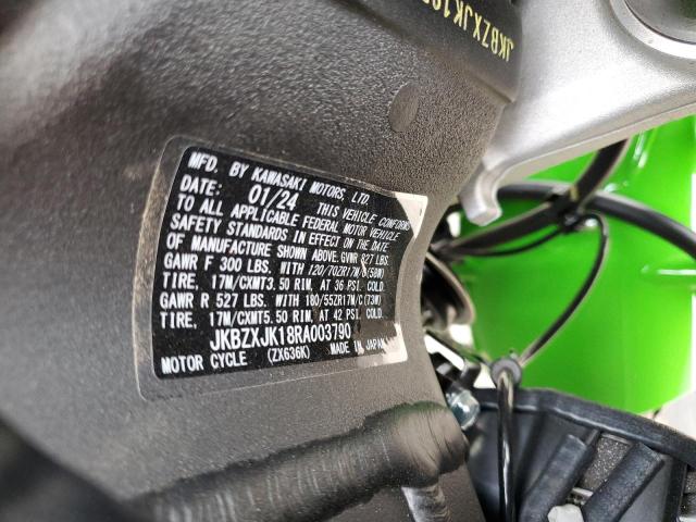 2024 KAWASAKI ZX636 K - JKBZXJK18RA003790