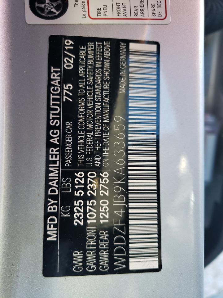 WDDZF4JB9KA633659 2019 Mercedes-Benz E 300