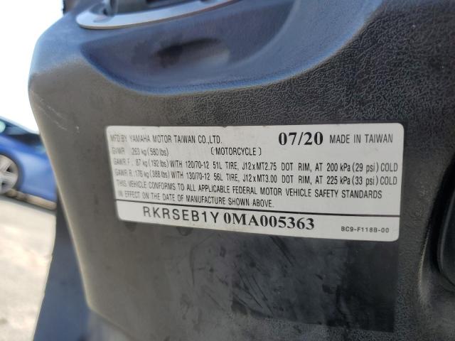2021 YAMAHA YW125 RKRSEB1Y0MA005363