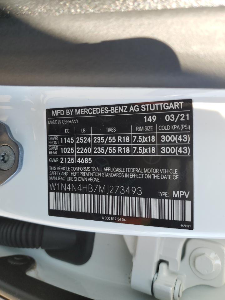 W1N4N4HB7MJ273493 2021 Mercedes-Benz Gla 250 4Matic