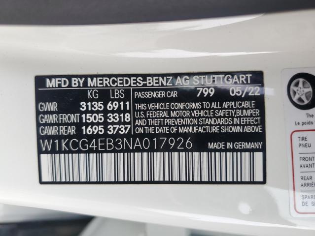 2022 MERCEDES-BENZ EQS SEDAN - W1KCG4EB3NA017926