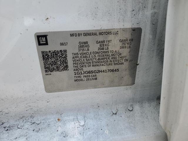 2017 CHEVROLET SONIC - 1G1JG6SG2H4170645