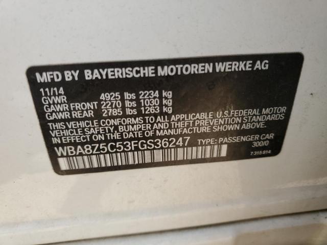 2015 BMW 328 XIGT S - WBA8Z5C53FGS36247