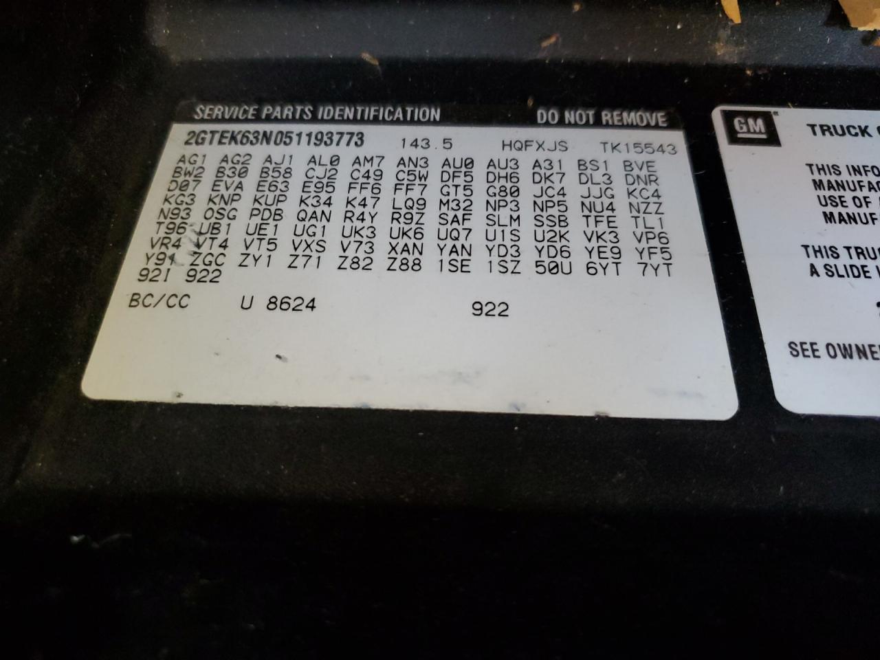 2GTEK63N051193773 2005 GMC Sierra K1500 Denali