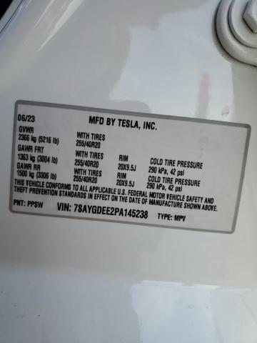 2023 Tesla Model Y VIN: 7SAYGDEE2PA145238 Lot: 50730414