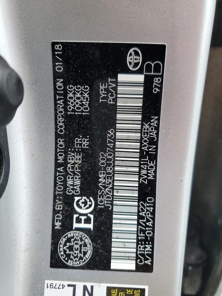 JTDZN3EU8JJ074736 2018 Toyota Prius V