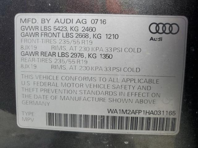 VIN WA1M2AFP1HA031165 2017 Audi Q5, Premium Plus no.14