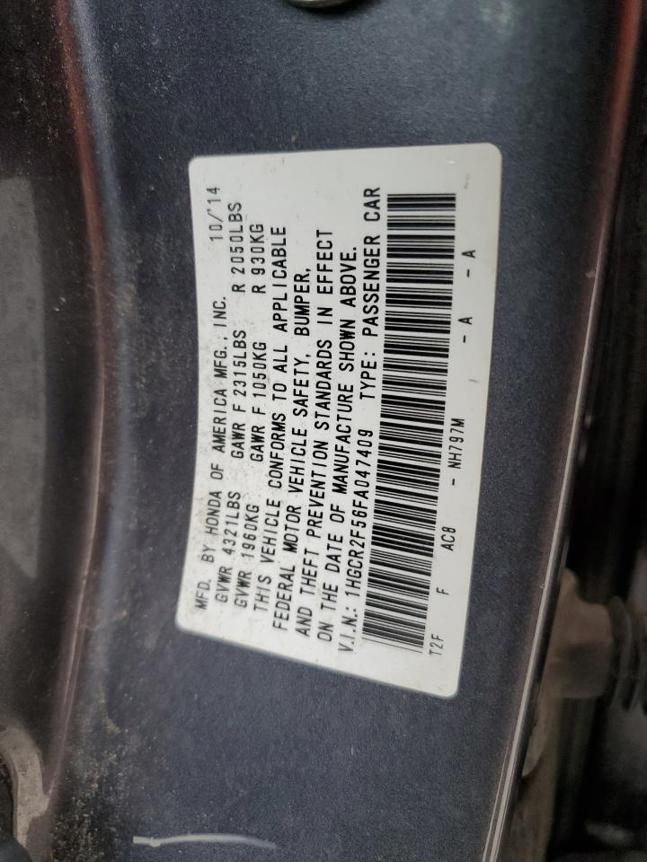 1HGCR2F56FA047409 2015 Honda Accord Sport