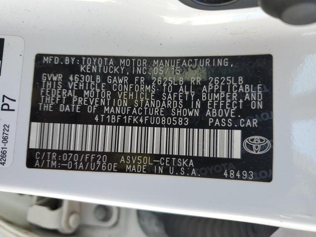 VIN 4T1BF1FK4FU080583 2015 Toyota Camry, LE no.12