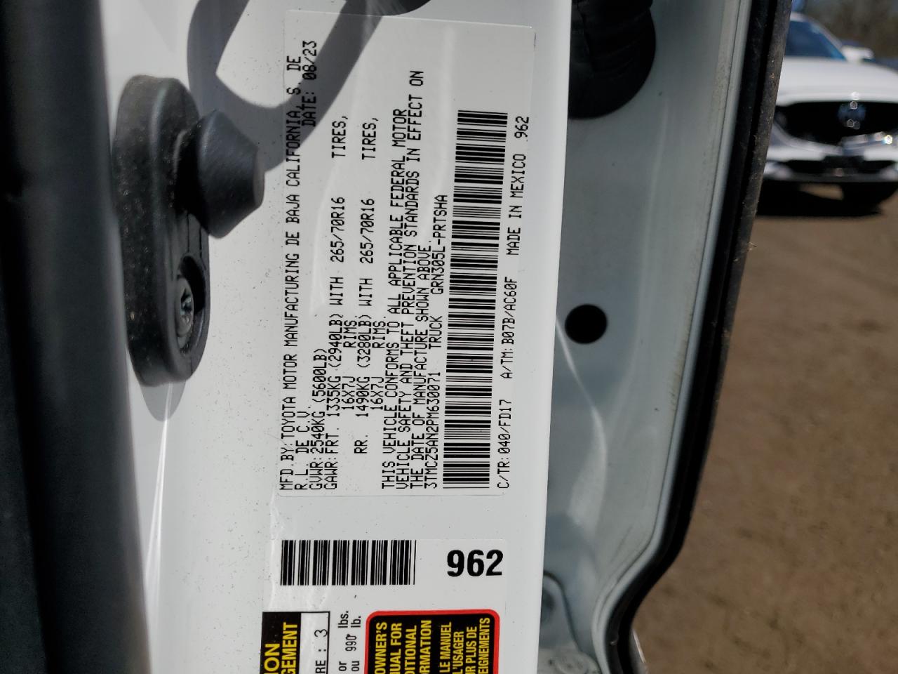 3TMCZ5AN2PM630071 2023 Toyota Tacoma Double Cab