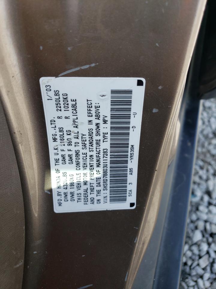 SHSRD78803U117283 2003 Honda Cr-V Ex