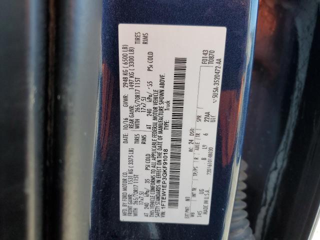 2016 Ford F150 Supercrew VIN: 1FTEW1EP3GKF91018 Lot: 49848374