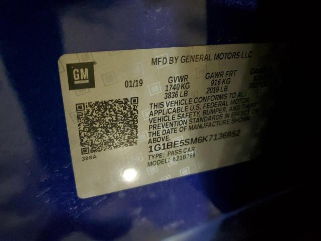 2019 Chevrolet Cruze Lt VIN: 1G1BE5SM6K7136952 Lot: 48824934