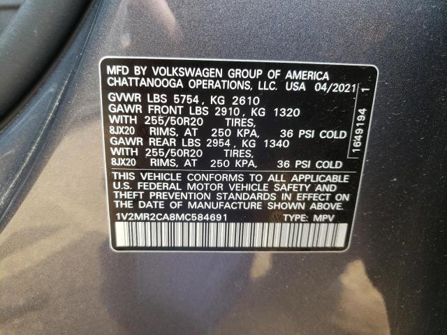 1V2MR2CA8MC584691 Volkswagen Atlas SE 13