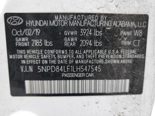 2020 Hyundai Elantra Sel VIN: 5NPD84LF1LH547545 Lot: 51417754