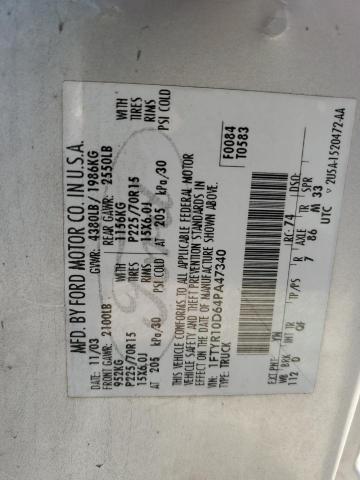 2004 Ford Ranger VIN: 1FTYR10D64PA47340 Lot: 51224864