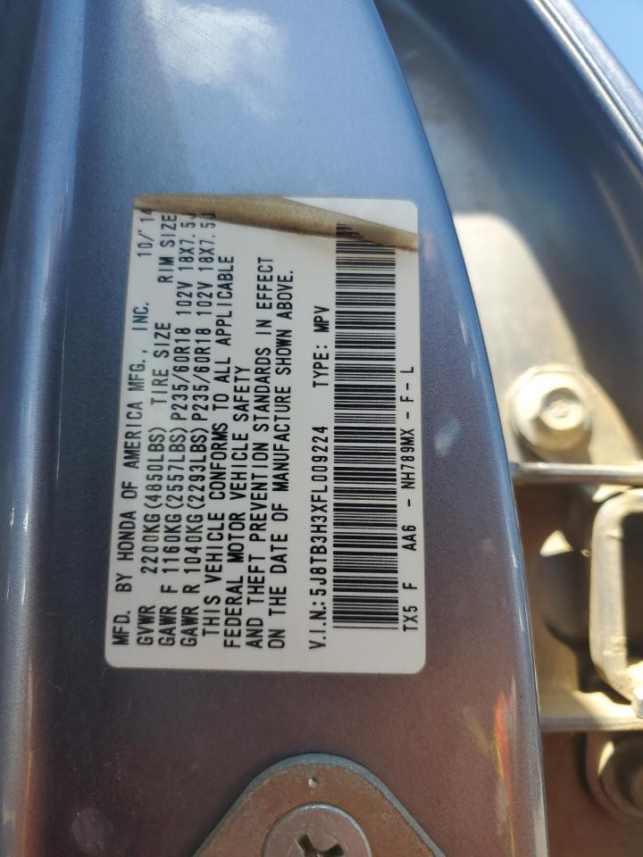 5J8TB3H3XFL009224 2015 Acura Rdx