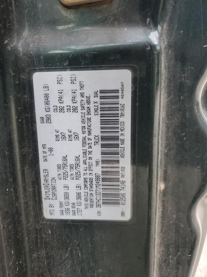 3B7HC13Z71M249887 2001 Dodge Ram 1500