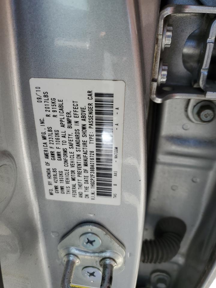 1HGCP2F38BA016726 2011 Honda Accord Lx