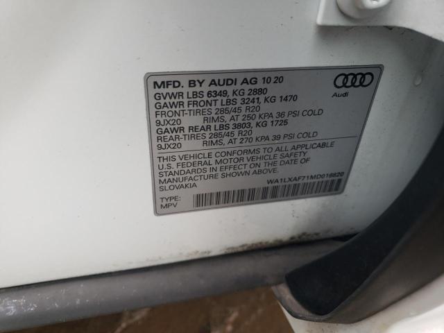 WA1LXAF71MD016820 Audi Q7 PREMIUM 12