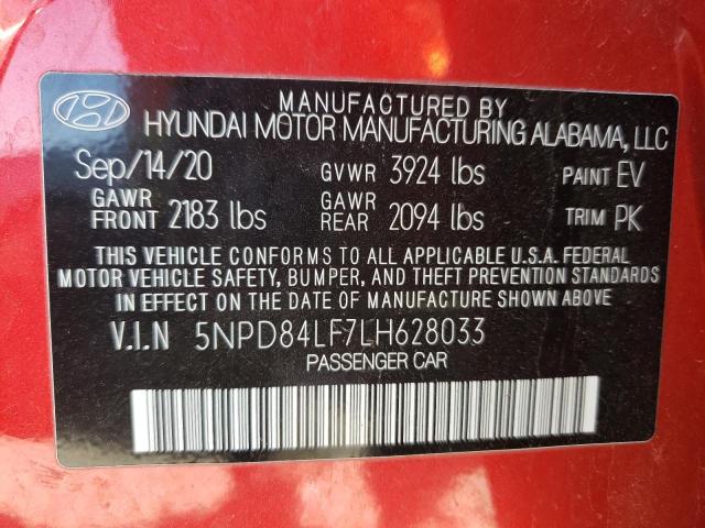 2020 HYUNDAI ELANTRA SE - 5NPD84LF7LH628033