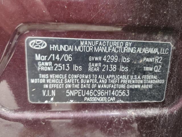 2006 Hyundai Sonata Gls VIN: 5NPEU46C96H140563 Lot: 49553454