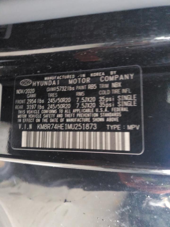 KM8R74HE1MU251873 2021 Hyundai Palisade Calligraphy