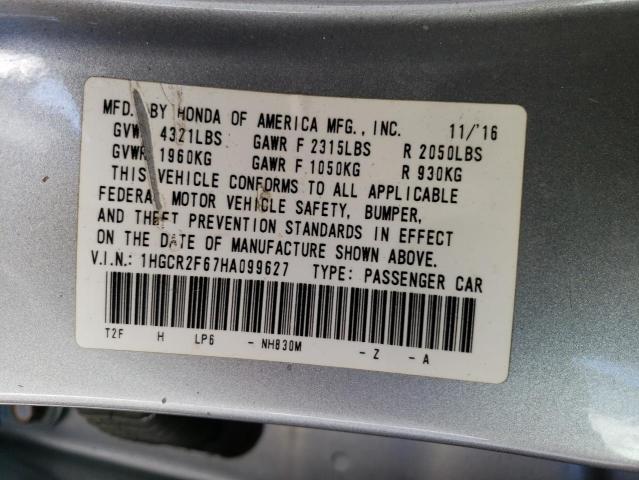 2017 HONDA ACCORD SPO - 1HGCR2F67HA099627