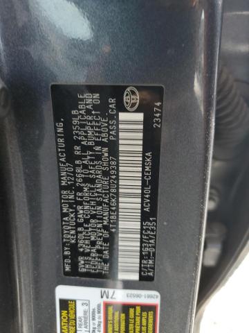 2008 Toyota Camry Ce VIN: 4T1BE46K78U249387 Lot: 49690604