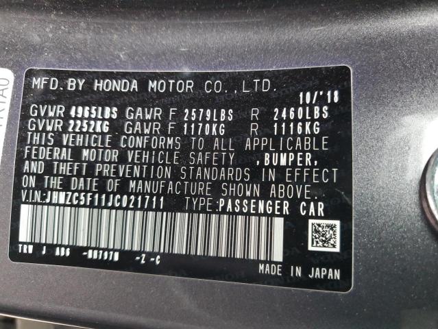 2018 HONDA CLARITY - JHMZC5F11JC021711