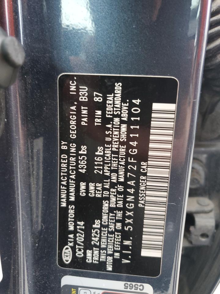 5XXGN4A72FG411104 2015 Kia Optima Ex