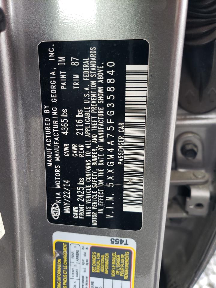 2015 Kia Optima Lx vin: 5XXGM4A75FG358840