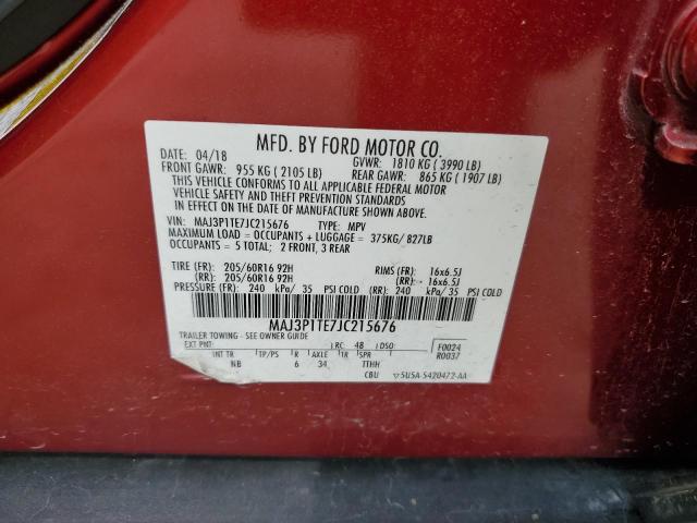 2018 FORD ECOSPORT S - MAJ3P1TE7JC215676