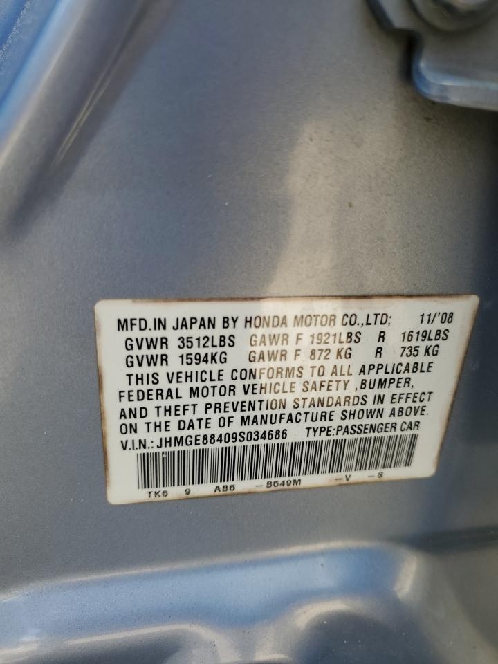 JHMGE88409S034686 2009 Honda Fit Sport