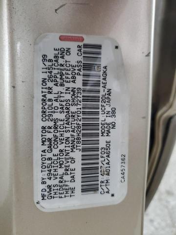 2000 Lexus Ls 400 VIN: JT8BH28F2Y0172739 Lot: 48902524