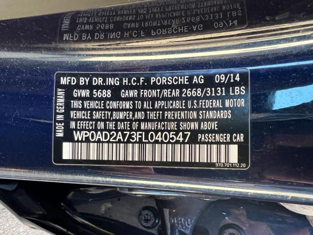 2015 PORSCHE PANAMERA S - WP0AD2A73FL040547