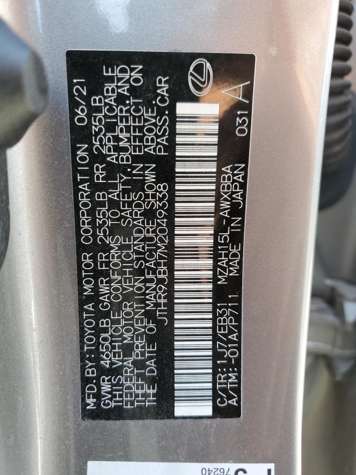 JTHR9JBH7M2049338 2021 Lexus Ux 250H