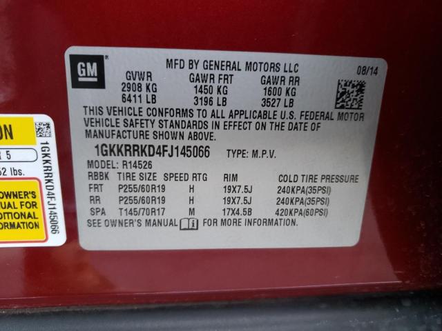 2015 GMC Acadia Slt-1 VIN: 1GKKRRKD4FJ145066 Lot: 52574024