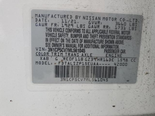 2021 NISSAN KICKS SV - 3N1CP5CV7ML561045