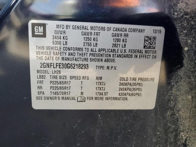 2GNFLFE30G6218293 | 2016 Chevrolet equinox lt