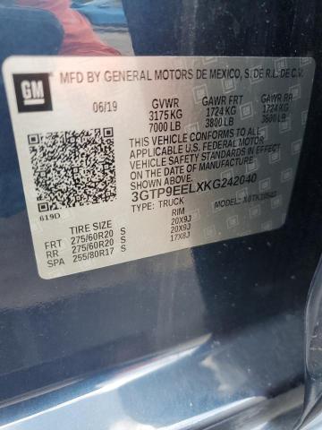 Lot #2440486244 2019 GMC SIERRA K15 salvage car