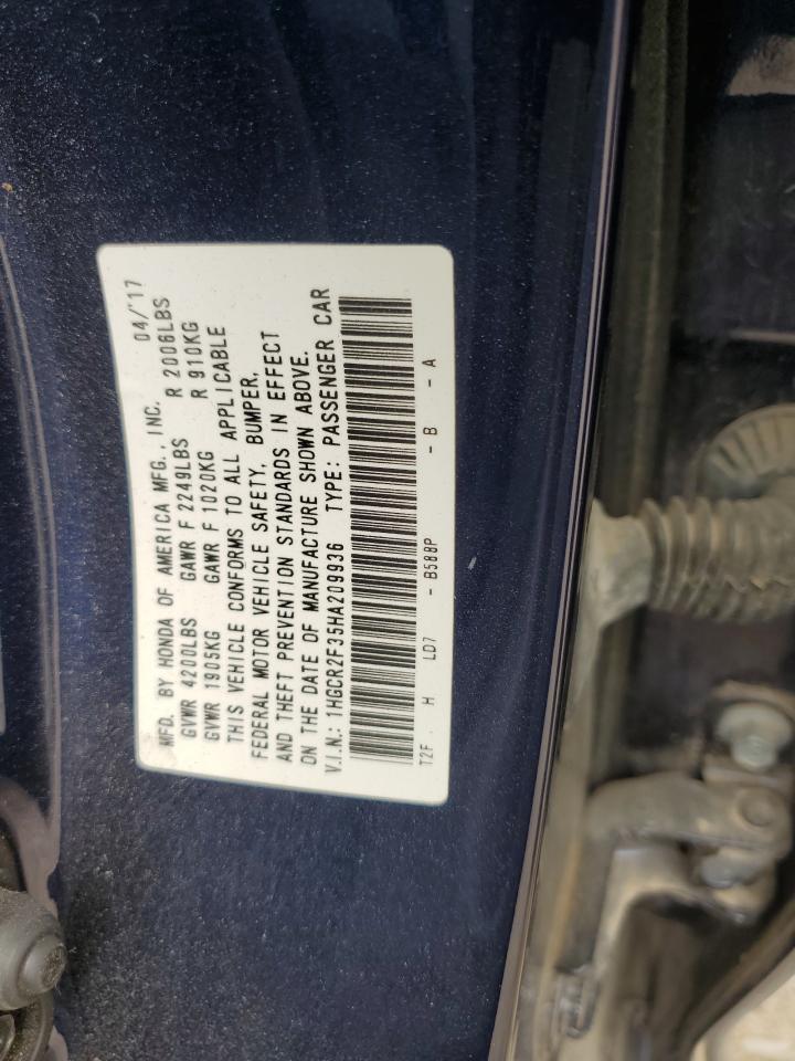 1HGCR2F35HA209936 2017 Honda Accord Lx