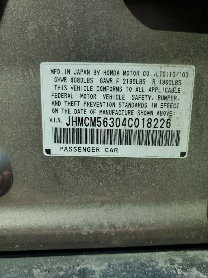 JHMCM56304C018226 2004 Honda Accord Lx