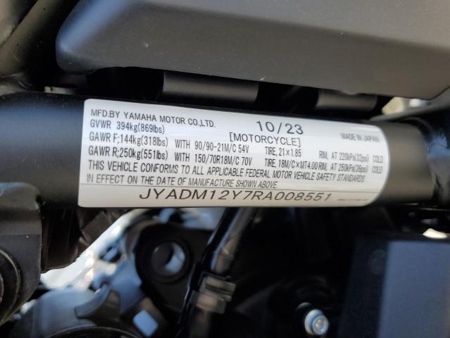 2024 YAMAHA XTZ690 JYADM12Y7RA008551