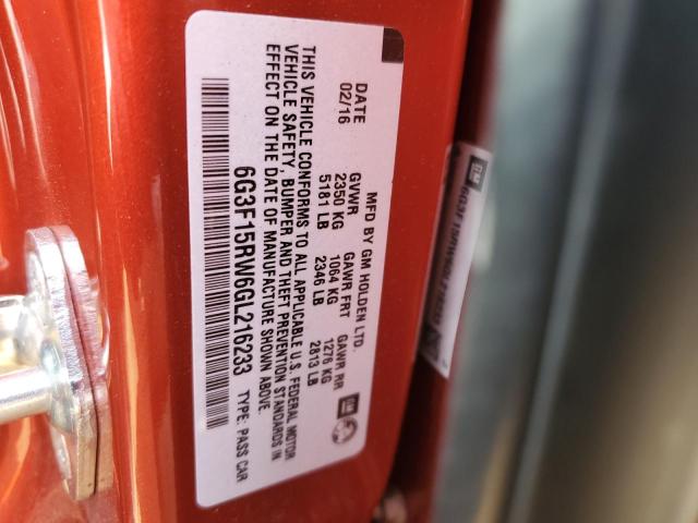 2016 CHEVROLET SS - 6G3F15RW6GL216233