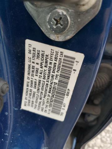 2013 Honda Civic Lx VIN: 19XFB2F54DE035110 Lot: 49226454