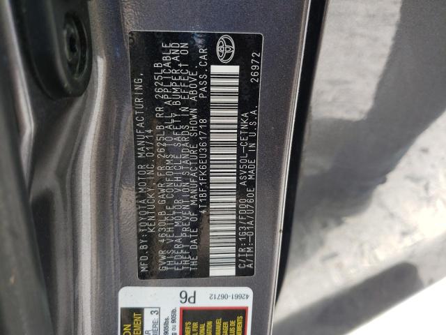 2014 Toyota Camry L VIN: 4T1BF1FK6EU361718 Lot: 51256274