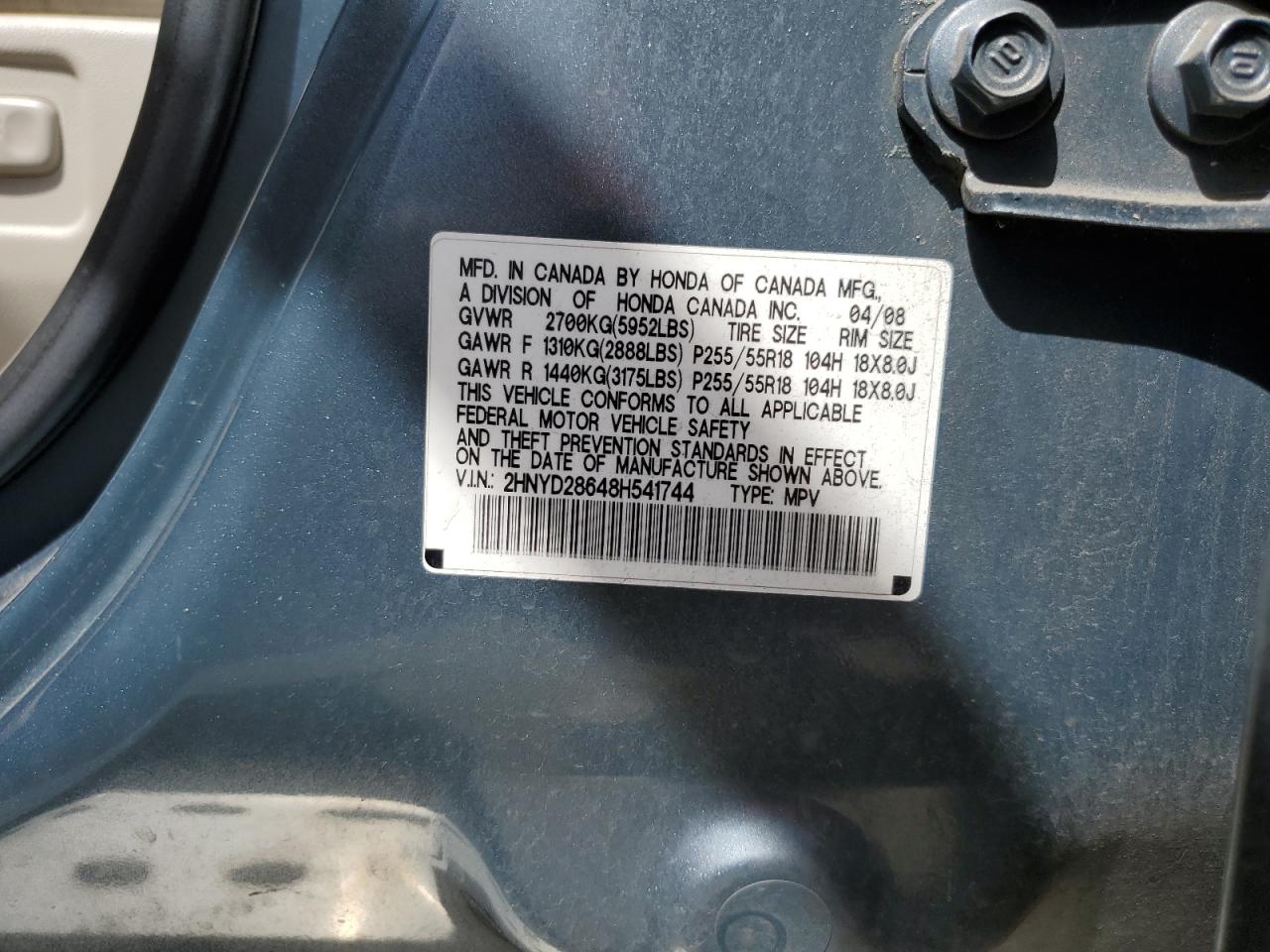2HNYD28648H541744 2008 Acura Mdx Technology
